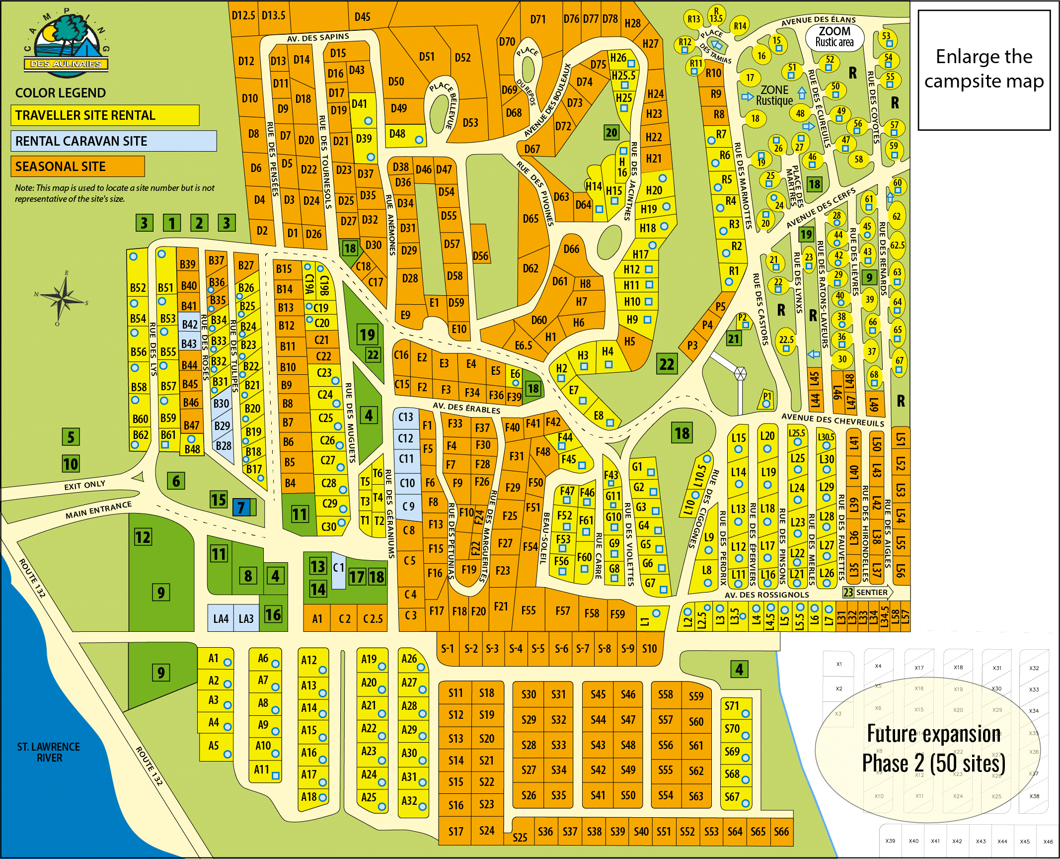 Camping Des Aulnaies 2026 - MAP English